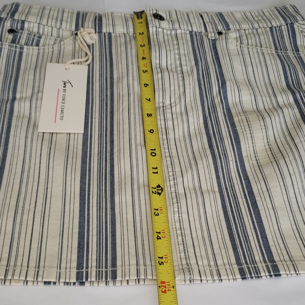 NEW Skirt Jean Classic Striped Denim Business Casual Mini Women's 10, 12 - Picture 13 of 14
